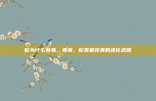 蛇为什么有毒,毒液,蛇类最完美的进化武器