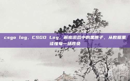 csgo log,CSGO Log,解密游戏中的黑匣子,从数据里读懂每一场胜负