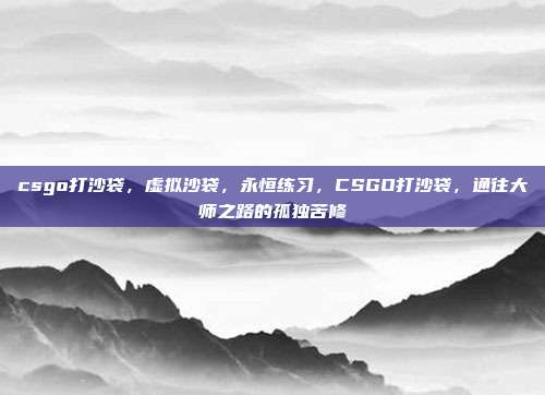 csgo打沙袋,虚拟沙袋,永恒练习,CSGO打沙袋,通往大师之路的孤独苦修