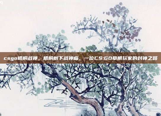 csgo梧桐战神,梧桐树下战神临,一位CS:GO草根玩家的封神之路