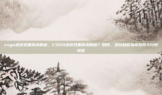 csgo进游戏黑屏未响应,CSGO进游戏黑屏未响应?别慌,这份自救指南帮你5分钟搞定