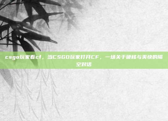 csgo玩家看cf,当CSGO玩家打开CF,一场关于硬核与爽快的隔空对话