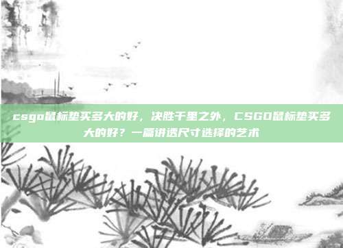 csgo鼠标垫买多大的好,决胜千里之外,CSGO鼠标垫买多大的好?一篇讲透尺寸选择的艺术