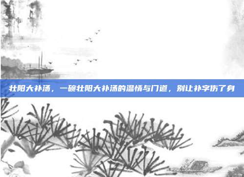 壮阳大补汤,一碗壮阳大补汤的温情与门道,别让补字伤了身