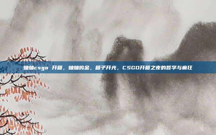 蛐蛐csgo 开箱,蛐蛐鸣金,箱子开光,CSGO开箱之夜的哲学与癫狂