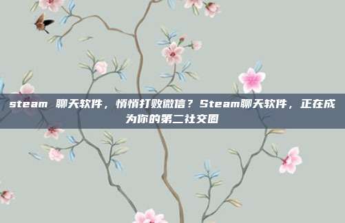 steam 聊天软件,悄悄打败微信?Steam聊天软件,正在成为你的第二社交圈