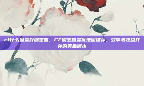 cf什么图最好刷宝箱,CF刷宝箱最优地图推荐,效率与收益并存的黄金副本
