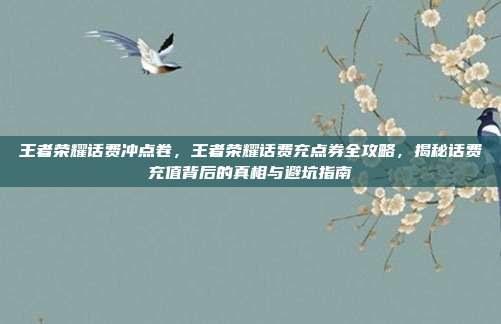 王者荣耀话费冲点卷,王者荣耀话费充点券全攻略,揭秘话费充值背后的真相与避坑指南