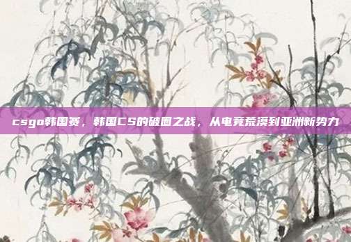 csgo韩国赛,韩国CS的破圈之战,从电竞荒漠到亚洲新势力
