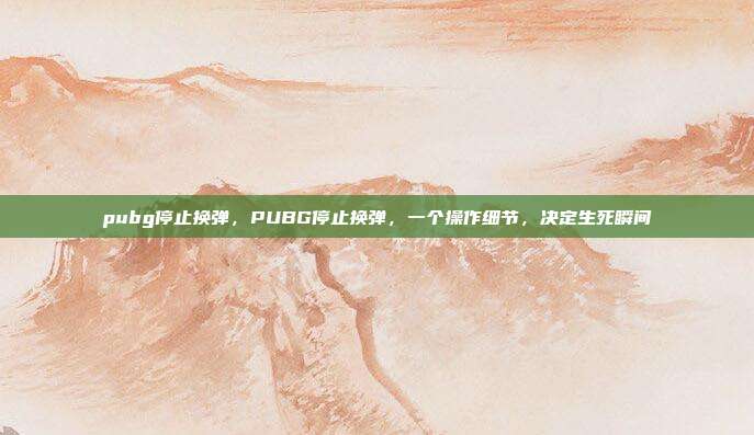 pubg停止换弹,PUBG停止换弹,一个操作细节,决定生死瞬间