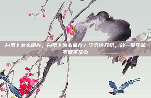 白萝卜怎么保存,白萝卜怎么保存?学会这几招,放一整年都不糠不空心