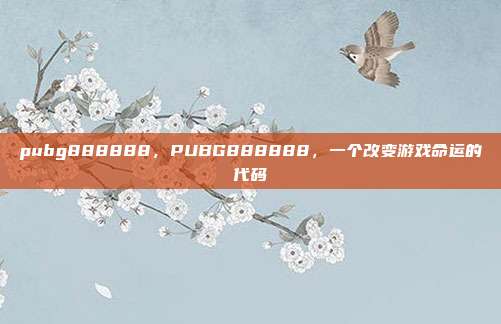pubg888888,PUBG888888,一个改变游戏命运的代码