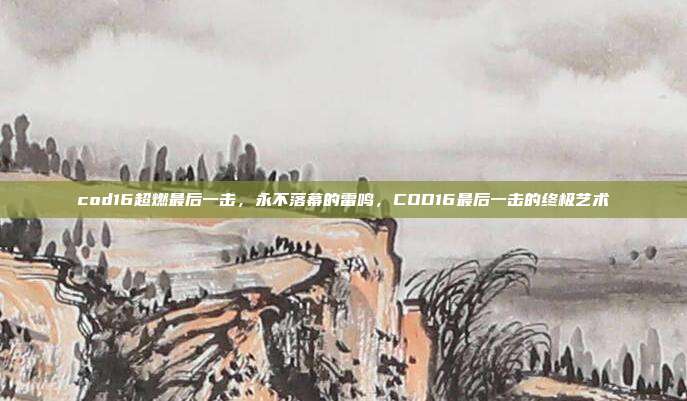 cod16超燃最后一击,永不落幕的雷鸣,COD16最后一击的终极艺术