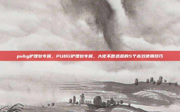 pubg护理包专属,PUBG护理包专属,大佬不愿透露的5个高效使用技巧