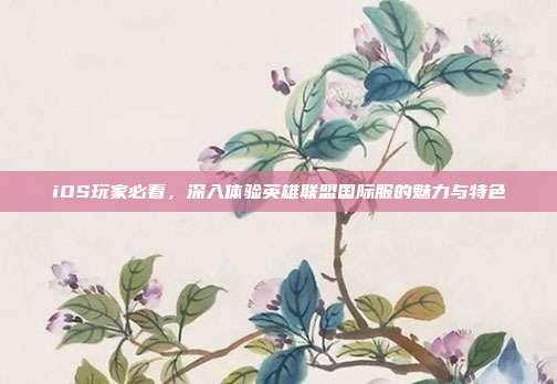 iOS玩家必看,深入体验英雄联盟国际服的魅力与特色