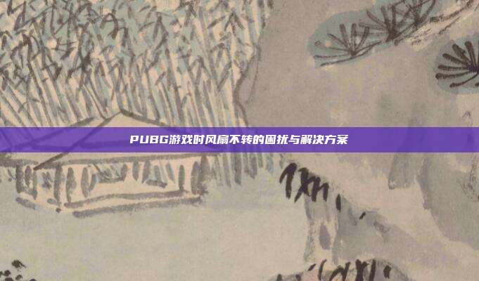 PUBG游戏时风扇不转的困扰与解决方案