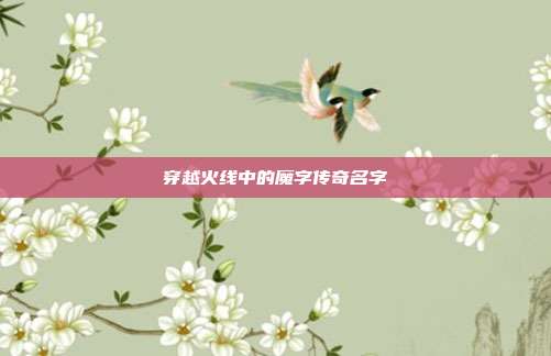 穿越火线中的魔字传奇名字