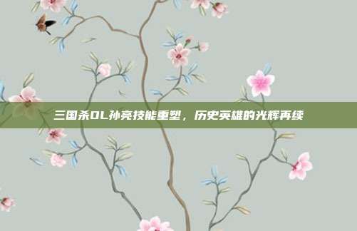 三国杀OL孙亮技能重塑,历史英雄的光辉再续