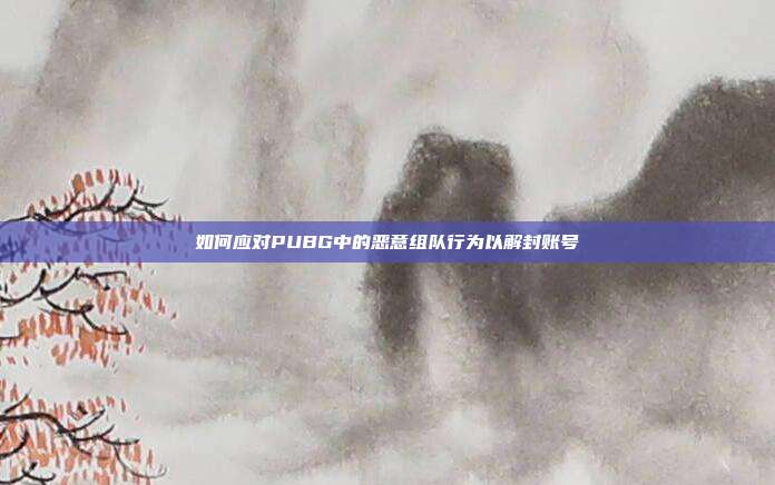 如何应对PUBG中的恶意组队行为以解封账号