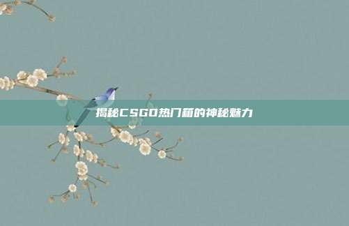 揭秘CSGO热门箱的神秘魅力