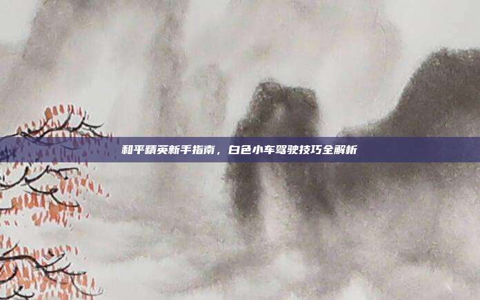 和平精英新手指南,白色小车驾驶技巧全解析