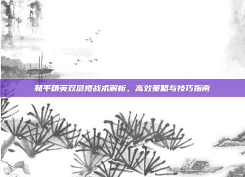 和平精英双层楼战术解析,高效策略与技巧指南