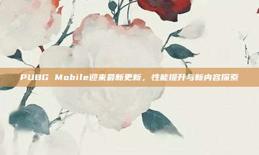 PUBG Mobile迎来最新更新,性能提升与新内容探索
