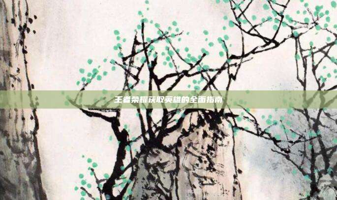 王者荣耀获取英雄的全面指南