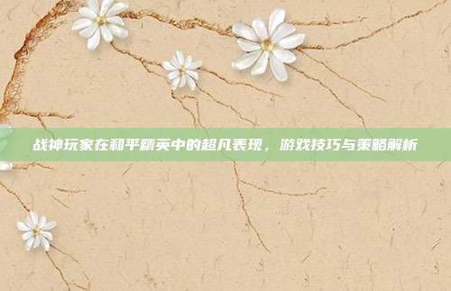 战神玩家在和平精英中的超凡表现,游戏技巧与策略解析
