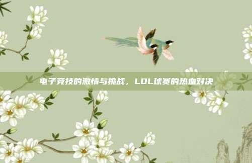 电子竞技的激情与挑战,LOL球赛的热血对决