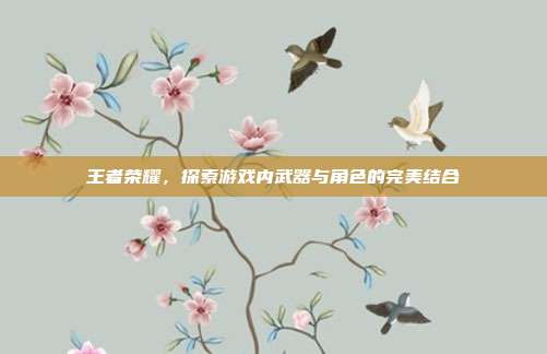 王者荣耀,探索游戏内武器与角色的完美结合