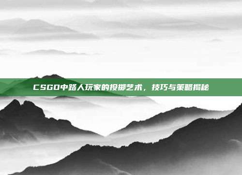 CSGO中路人玩家的投掷艺术,技巧与策略揭秘