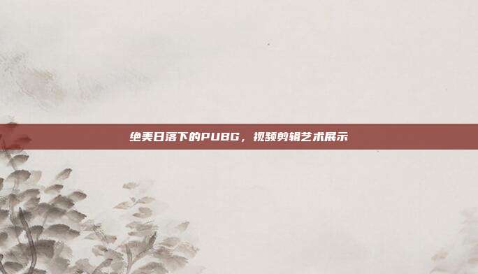 绝美日落下的PUBG,视频剪辑艺术展示