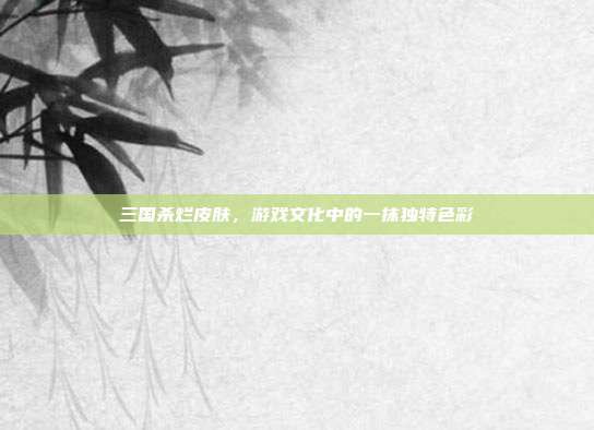 三国杀烂皮肤,游戏文化中的一抹独特色彩