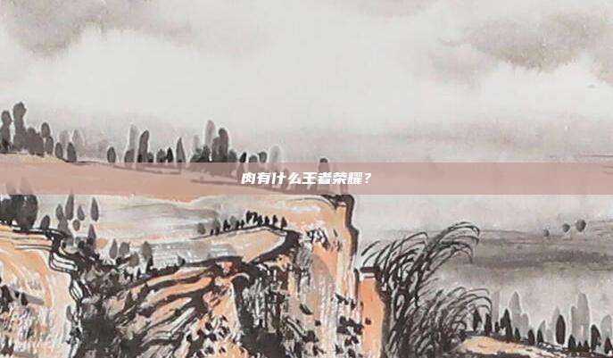 肉有什么王者荣耀?