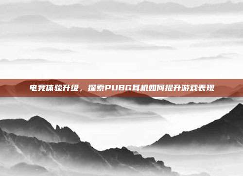 电竞体验升级,探索PUBG耳机如何提升游戏表现
