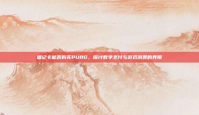 借记卡能否购买PUBG,探讨数字支付与游戏消费的界限