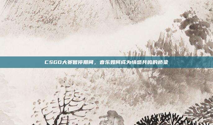 CSGO大赛暂停期间,音乐如何成为情感共鸣的桥梁