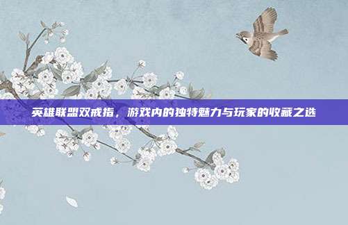 英雄联盟双戒指,游戏内的独特魅力与玩家的收藏之选
