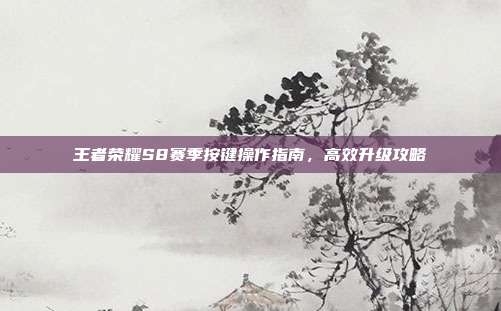 王者荣耀S8赛季按键操作指南,高效升级攻略