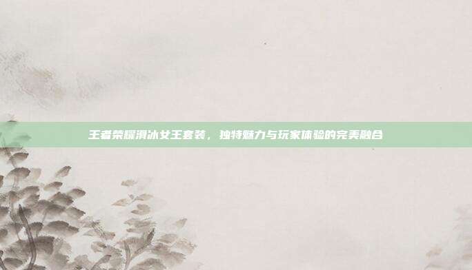 王者荣耀滑冰女王套装,独特魅力与玩家体验的完美融合