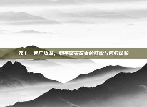双十一返厂热潮,和平精英玩家的狂欢与回归体验