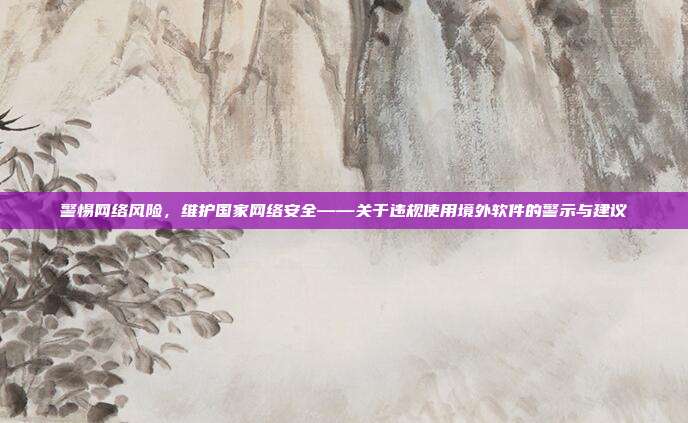 警惕网络风险,维护国家网络安全——关于违规使用境外软件的警示与建议