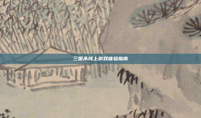 三国杀线上游戏体验指南