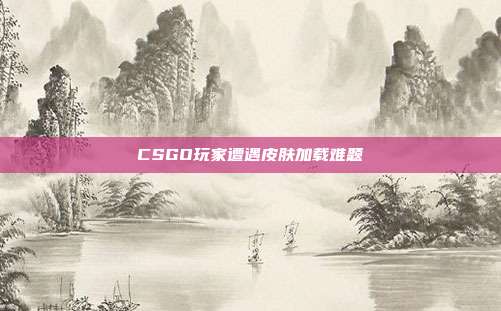 CSGO玩家遭遇皮肤加载难题