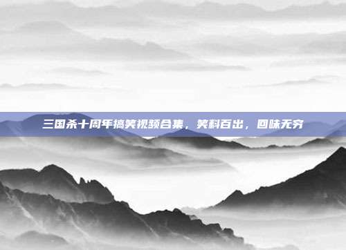 三国杀十周年搞笑视频合集,笑料百出,回味无穷