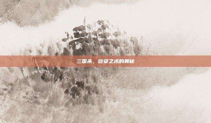 三国杀,敛姿之术的奥秘