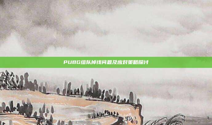 PUBG组队掉线问题及应对策略探讨