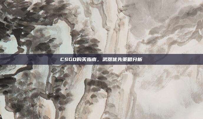 CSGO购买指南,武器优先策略分析