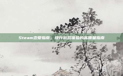 Steam恋爱指南,提升游戏体验的高质量指南